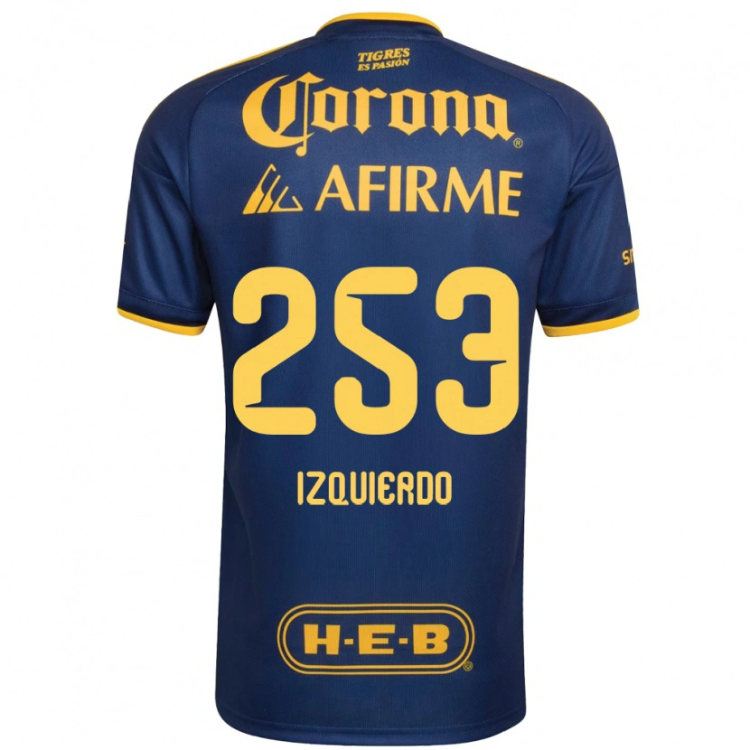 Danxen Mænd Diego Izquierdo #253 Kongelig Blå Gul Udebane Spillertrøjer 2026/27 Trøje T-Shirt