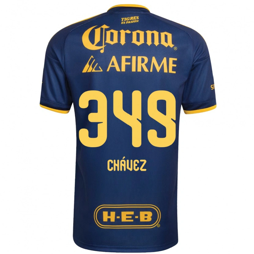 Danxen Mænd Jorge Chávez #349 Kongelig Blå Gul Udebane Spillertrøjer 2026/27 Trøje T-Shirt
