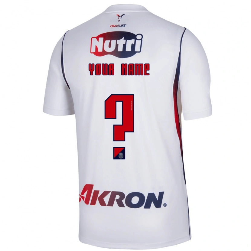 Danxen Mænd Dit Navn #0 Hvid Marineblå Rød Udebane Spillertrøjer 2026/27 Trøje T-Shirt