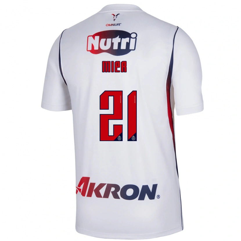 Danxen Mænd Hiram Mier #21 Hvid Marineblå Rød Udebane Spillertrøjer 2026/27 Trøje T-Shirt