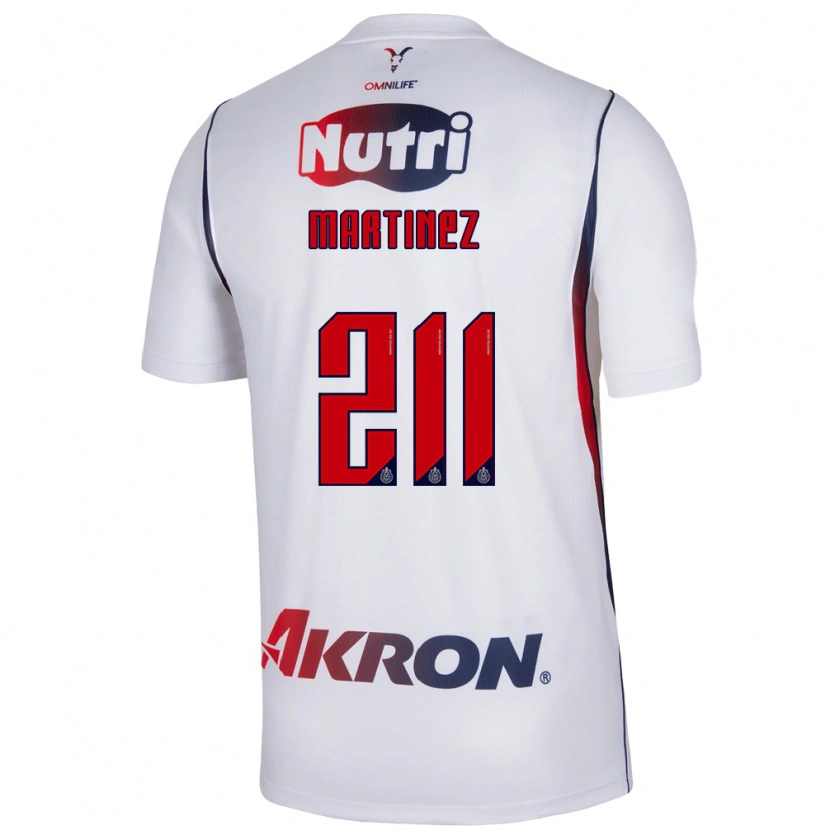 Danxen Mænd Diego Martínez #211 Hvid Marineblå Rød Udebane Spillertrøjer 2026/27 Trøje T-Shirt