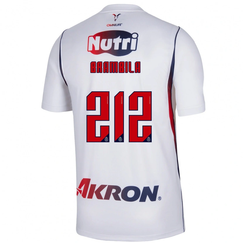 Danxen Mænd Ángel Brambila #212 Hvid Marineblå Rød Udebane Spillertrøjer 2026/27 Trøje T-Shirt