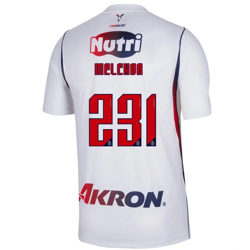Danxen Mænd Oziel Melchor #231 Hvid Marineblå Rød Udebane Spillertrøjer 2026/27 Trøje T-Shirt