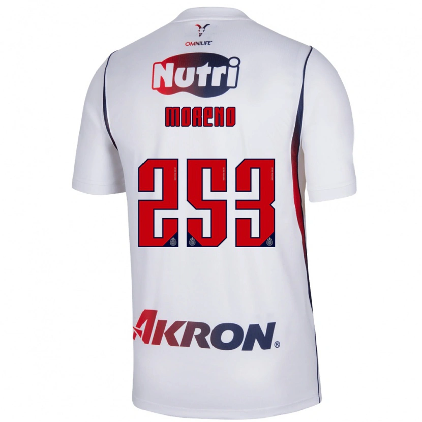 Danxen Mænd Leonel Moreno #253 Hvid Marineblå Rød Udebane Spillertrøjer 2026/27 Trøje T-Shirt