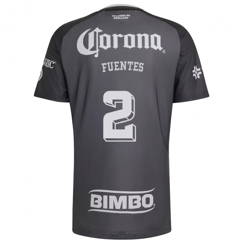 Danxen Mænd Luis Fuentes #2 Grå Hvid Sort Udebane Spillertrøjer 2026/27 Trøje T-Shirt