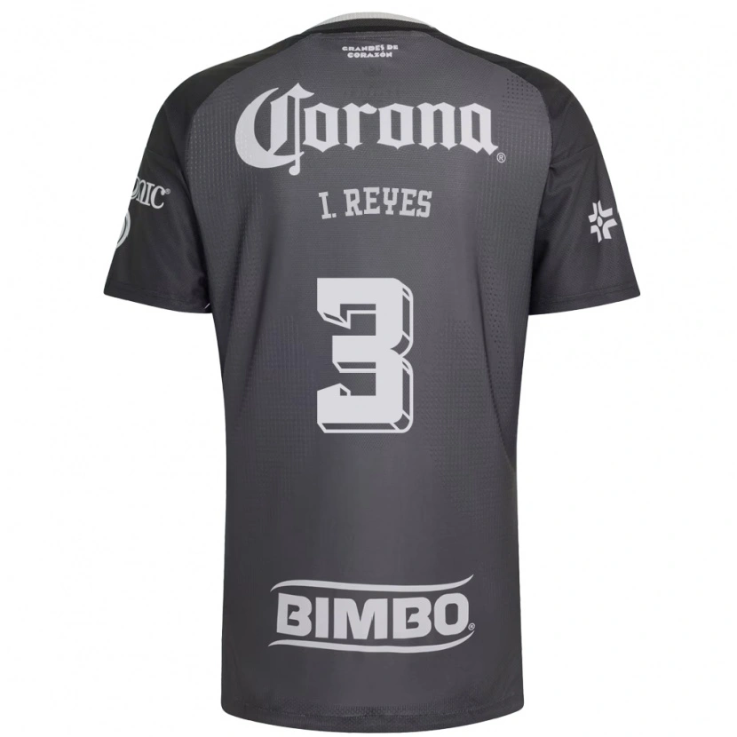 Danxen Mænd Israel Reyes #3 Grå Hvid Sort Udebane Spillertrøjer 2026/27 Trøje T-Shirt
