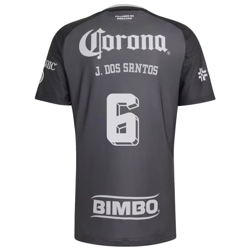 Danxen Mænd Jonathan Dos Santos #6 Grå Hvid Sort Udebane Spillertrøjer 2026/27 Trøje T-Shirt