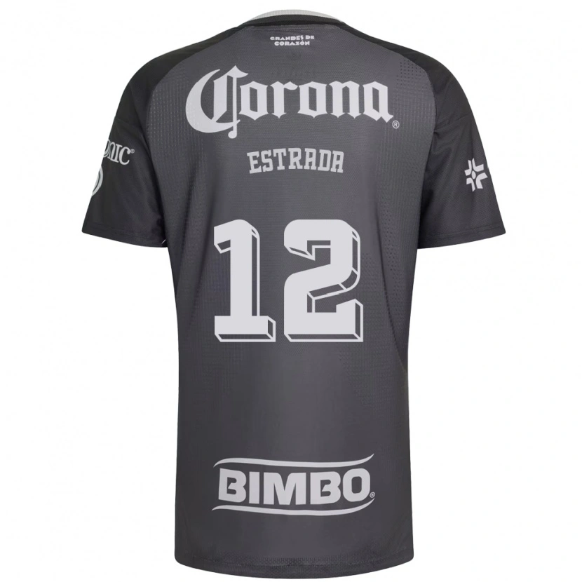 Danxen Mænd Jonathan Estrada #12 Grå Hvid Sort Udebane Spillertrøjer 2026/27 Trøje T-Shirt