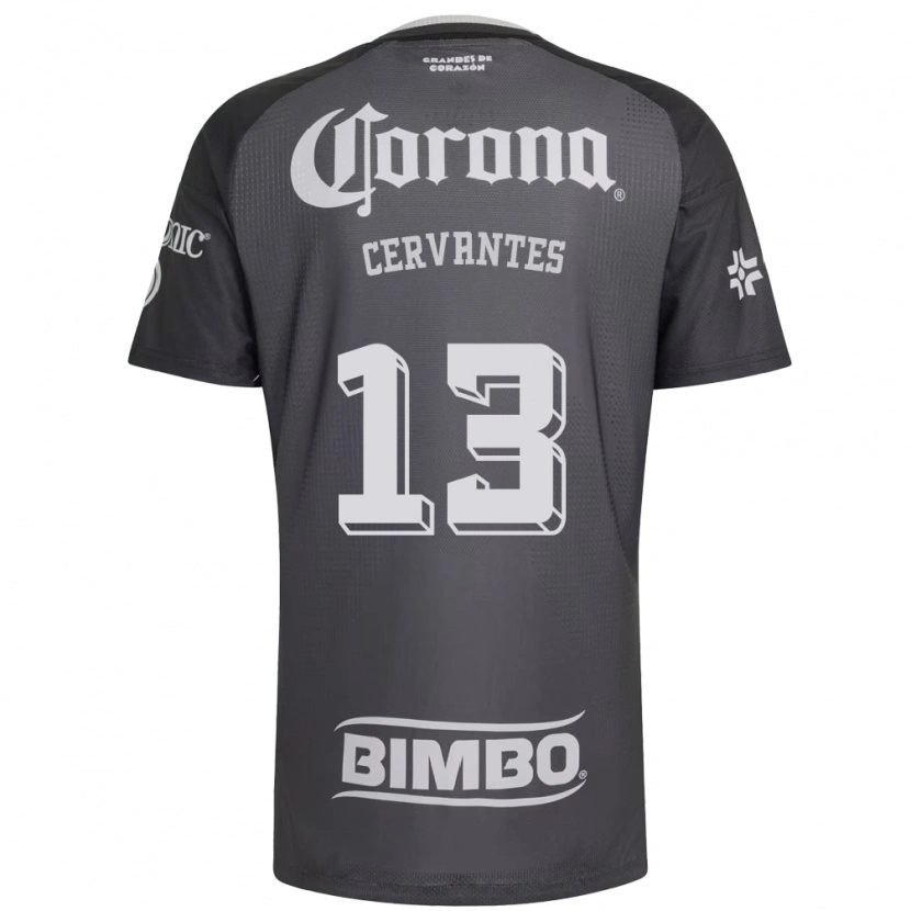 Danxen Mænd Alan Cervantes #13 Grå Hvid Sort Udebane Spillertrøjer 2026/27 Trøje T-Shirt
