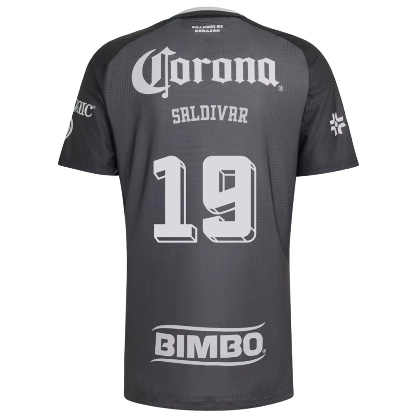 Danxen Mænd Montserrat Saldivar #19 Grå Hvid Sort Udebane Spillertrøjer 2026/27 Trøje T-Shirt