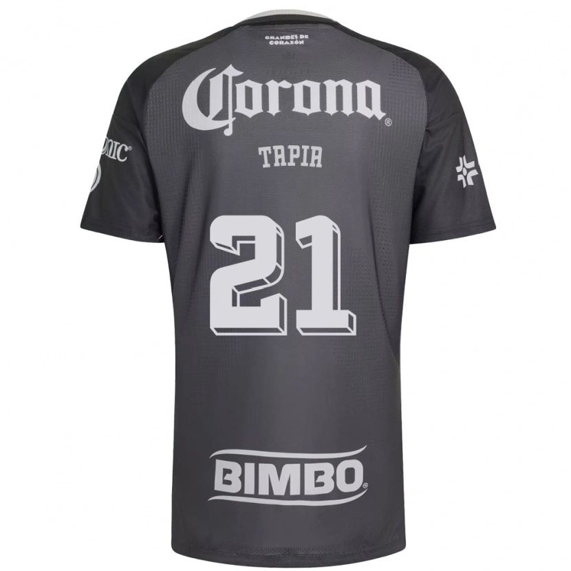 Danxen Mænd Fernando Tapia #21 Grå Hvid Sort Udebane Spillertrøjer 2026/27 Trøje T-Shirt