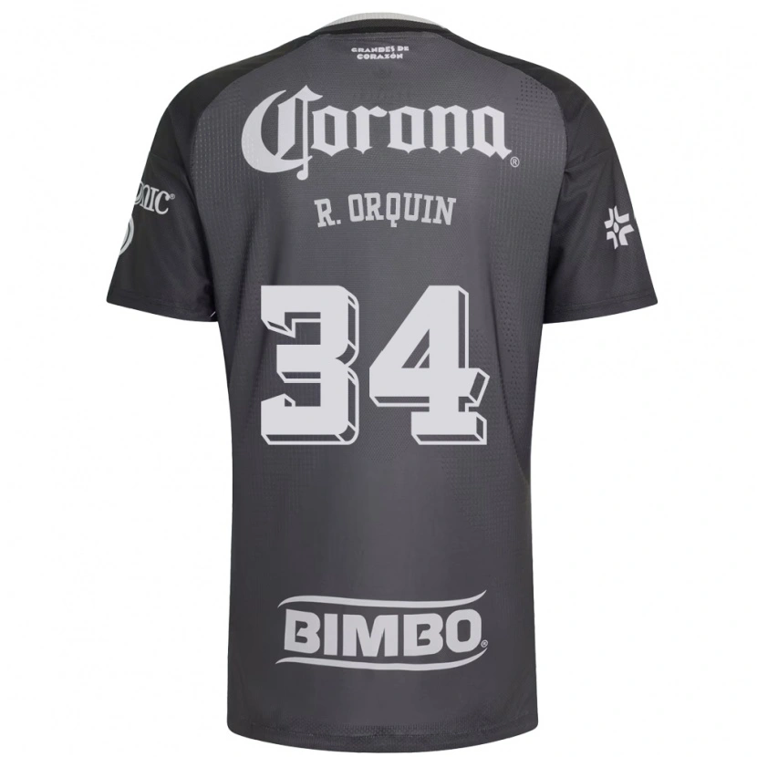 Danxen Mænd Ralph Orquin #34 Grå Hvid Sort Udebane Spillertrøjer 2026/27 Trøje T-Shirt