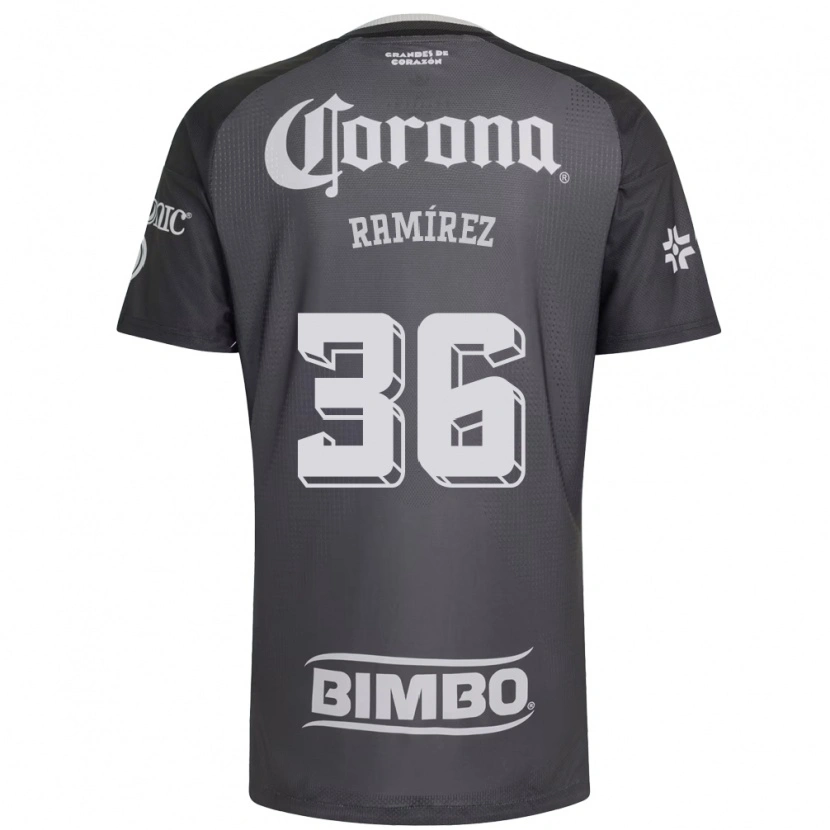 Danxen Mænd Miguel Ramírez #36 Grå Hvid Sort Udebane Spillertrøjer 2026/27 Trøje T-Shirt