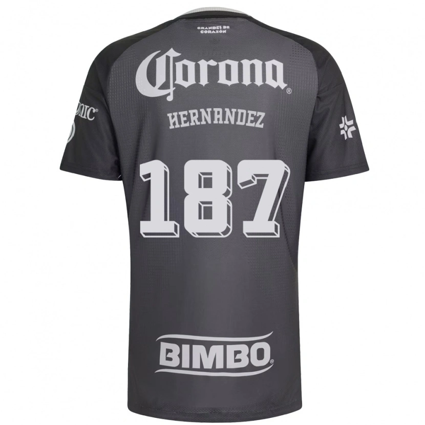 Danxen Mænd Miguel Hernández #187 Grå Hvid Sort Udebane Spillertrøjer 2026/27 Trøje T-Shirt