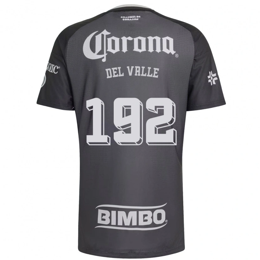 Danxen Mænd Yonathan Del Valle #192 Grå Hvid Sort Udebane Spillertrøjer 2026/27 Trøje T-Shirt