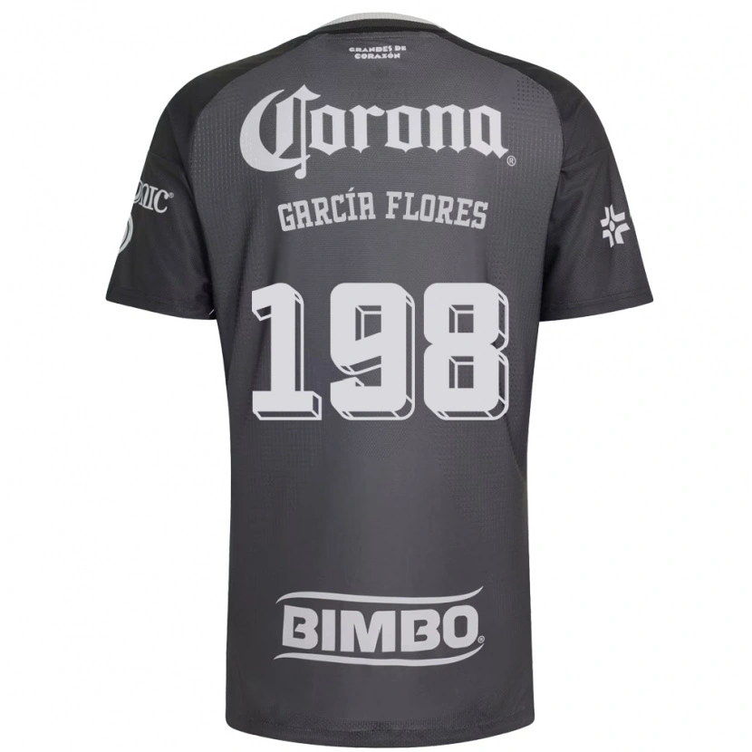 Danxen Mænd Francisco García Flores #198 Grå Hvid Sort Udebane Spillertrøjer 2026/27 Trøje T-Shirt