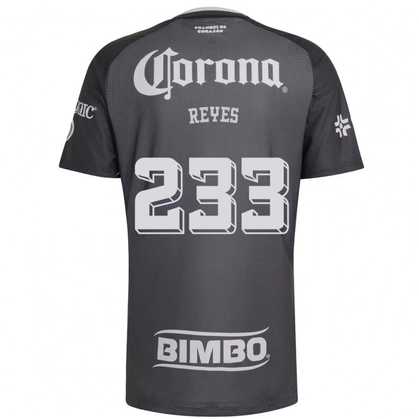 Danxen Mænd Andrés Reyes #233 Grå Hvid Sort Udebane Spillertrøjer 2026/27 Trøje T-Shirt