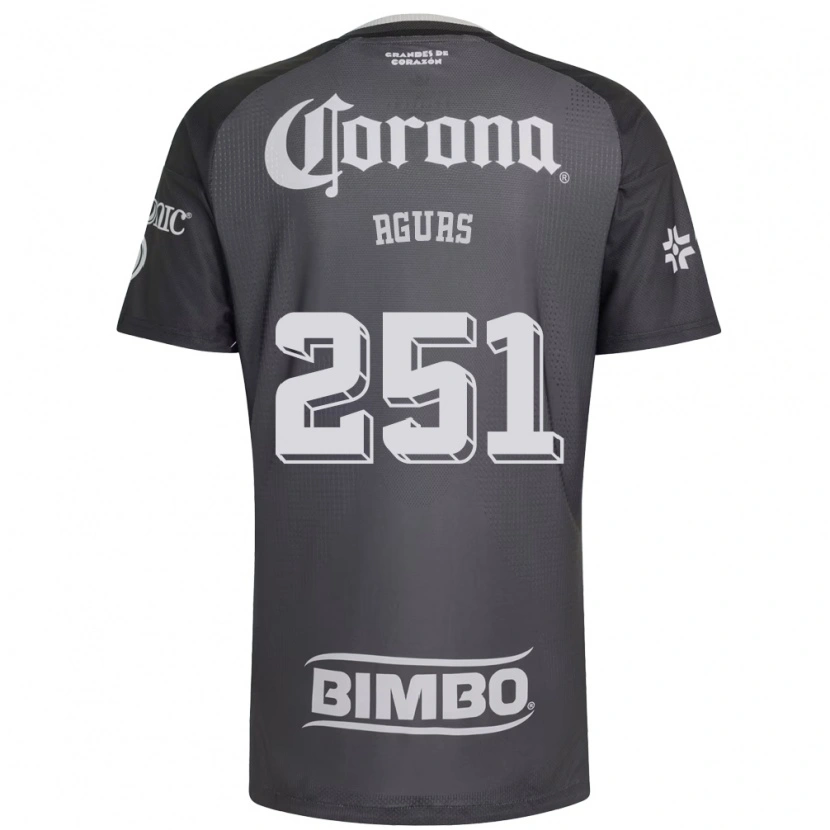Danxen Mænd Brian Aguas #251 Grå Hvid Sort Udebane Spillertrøjer 2026/27 Trøje T-Shirt