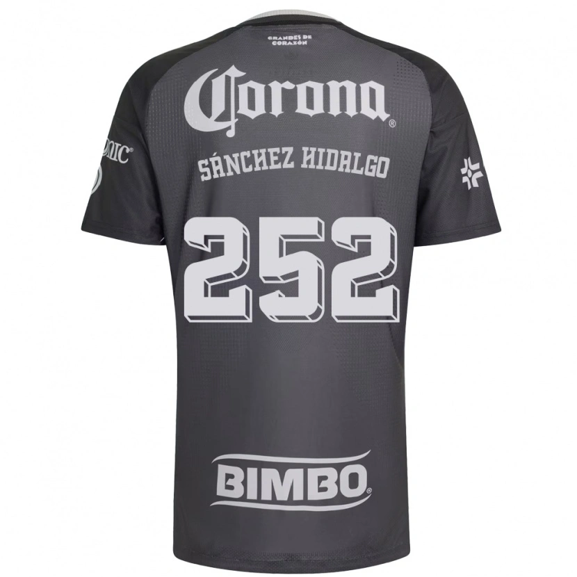 Danxen Mænd Horacio Sánchez Hidalgo #252 Grå Hvid Sort Udebane Spillertrøjer 2026/27 Trøje T-Shirt