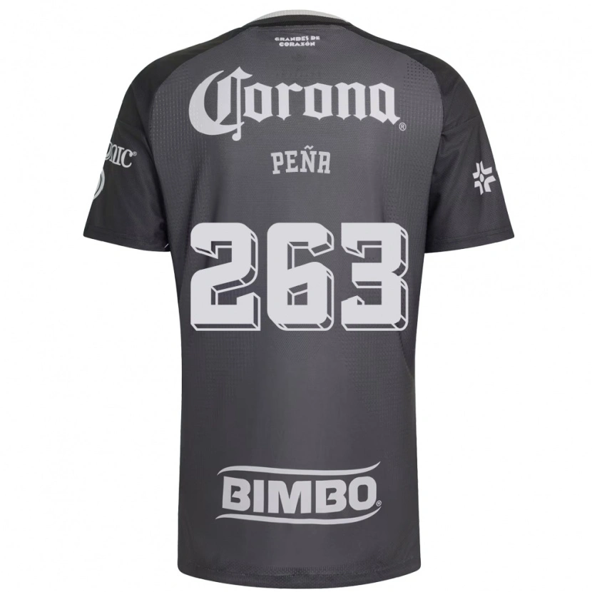 Danxen Mænd Nicolás Peña #263 Grå Hvid Sort Udebane Spillertrøjer 2026/27 Trøje T-Shirt