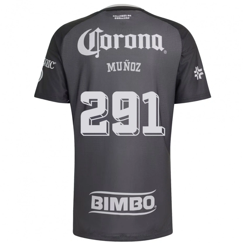 Danxen Mænd Jorge Muñoz #291 Grå Hvid Sort Udebane Spillertrøjer 2026/27 Trøje T-Shirt