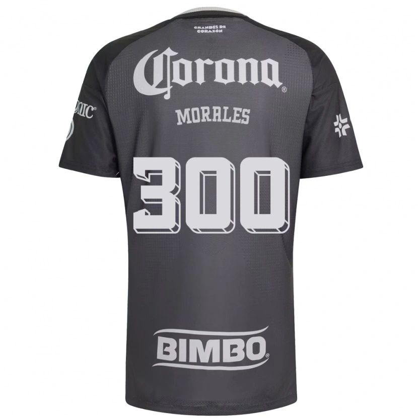 Danxen Mænd Jareth Morales #300 Grå Hvid Sort Udebane Spillertrøjer 2026/27 Trøje T-Shirt