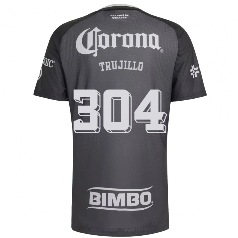 Danxen Mænd Luis Trujillo #304 Grå Hvid Sort Udebane Spillertrøjer 2026/27 Trøje T-Shirt