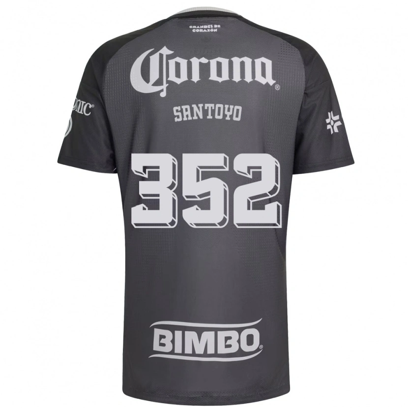 Danxen Mænd Julio Santoyo #352 Grå Hvid Sort Udebane Spillertrøjer 2026/27 Trøje T-Shirt