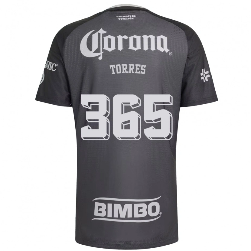 Danxen Mænd Uriel Torres #365 Grå Hvid Sort Udebane Spillertrøjer 2026/27 Trøje T-Shirt