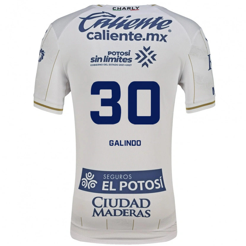 Danxen Mænd Benjamín Galindo #30 Hvid Blå Udebane Spillertrøjer 2026/27 Trøje T-Shirt