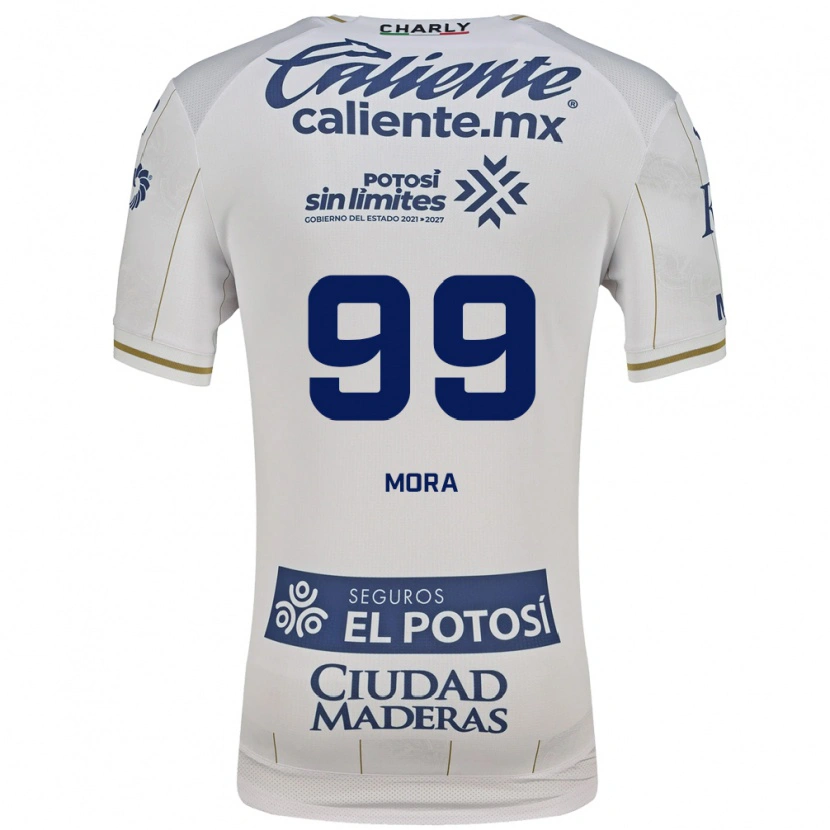 Danxen Mænd Felipe Mora #99 Hvid Blå Udebane Spillertrøjer 2026/27 Trøje T-Shirt