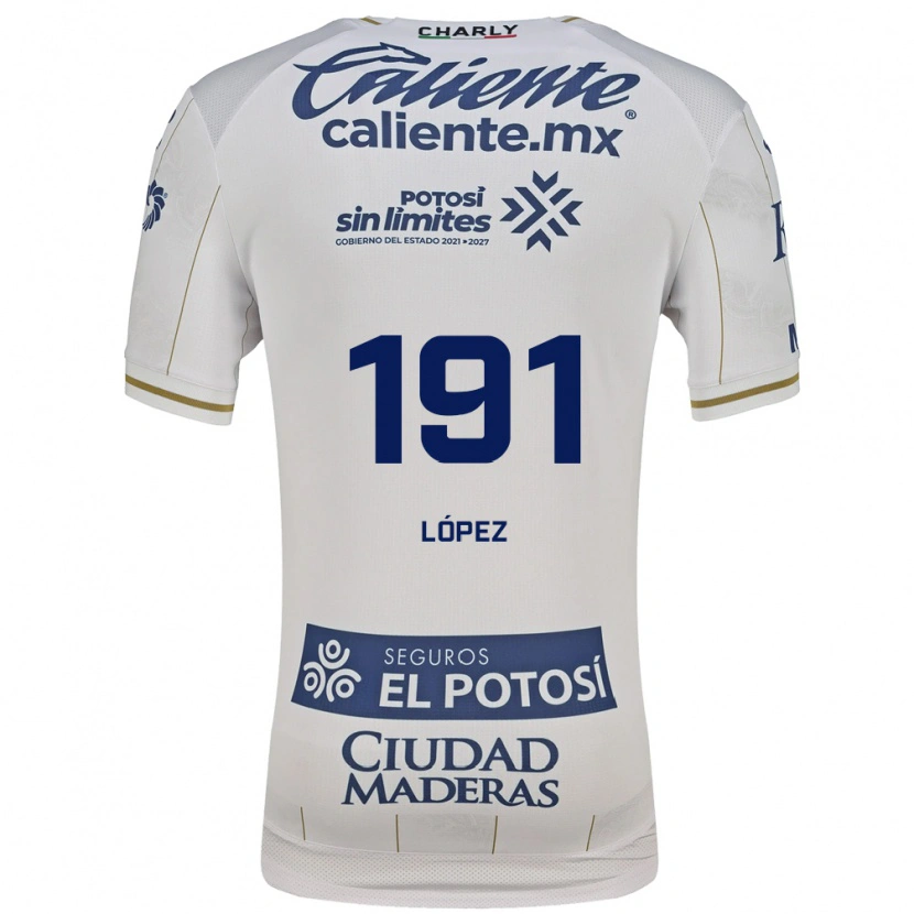 Danxen Mænd Juan López #191 Hvid Blå Udebane Spillertrøjer 2026/27 Trøje T-Shirt