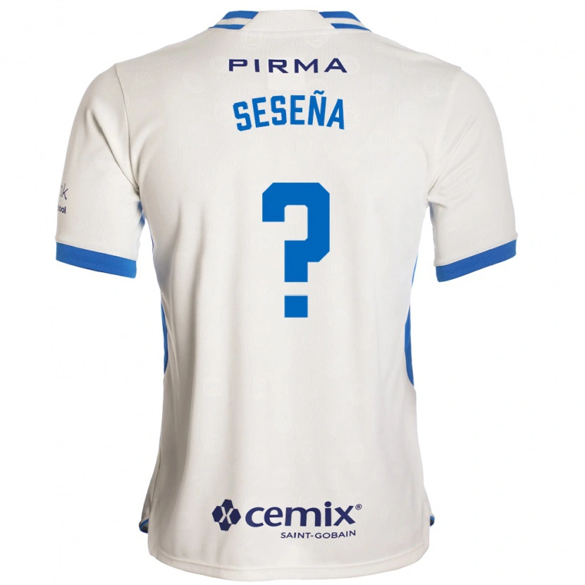 Danxen Mænd Miguel Seseña #0 Hvid Blå Rød Udebane Spillertrøjer 2026/27 Trøje T-Shirt