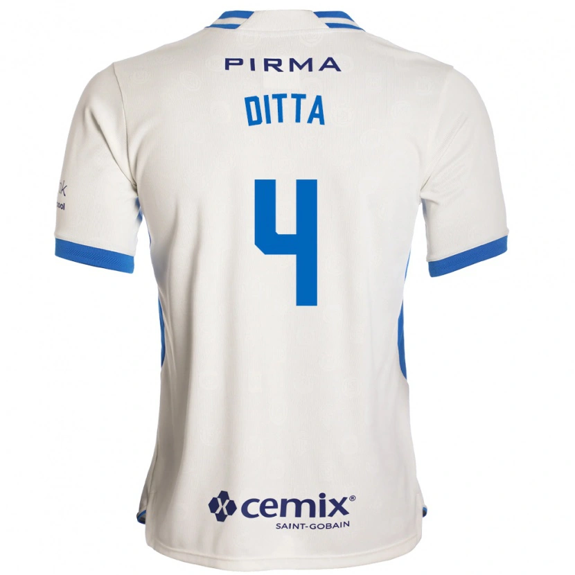 Danxen Mænd Willer Ditta #4 Hvid Blå Rød Udebane Spillertrøjer 2026/27 Trøje T-Shirt