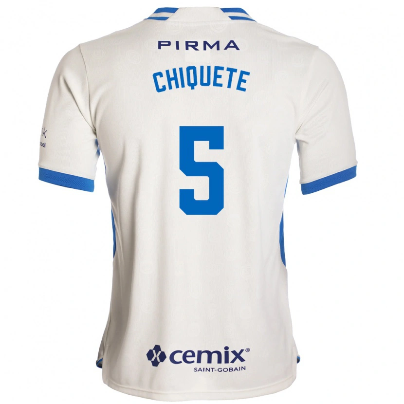 Danxen Mænd Jesús Orozco Chiquete #5 Hvid Blå Rød Udebane Spillertrøjer 2026/27 Trøje T-Shirt
