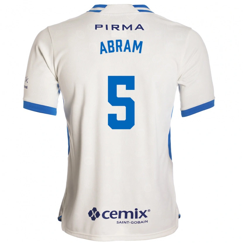 Danxen Mænd Luis Abram #5 Hvid Blå Rød Udebane Spillertrøjer 2026/27 Trøje T-Shirt