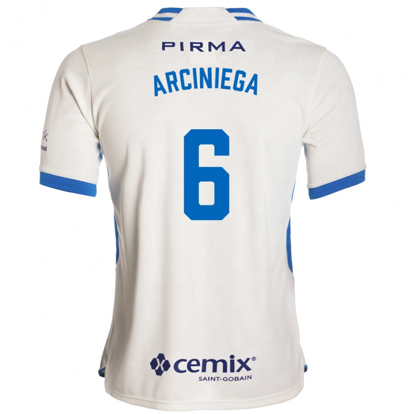 Danxen Mænd Mirelle Arciniega #6 Hvid Blå Rød Udebane Spillertrøjer 2026/27 Trøje T-Shirt