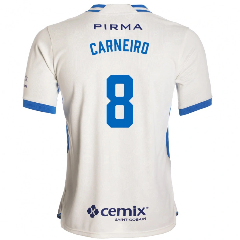 Danxen Mænd Gonzalo Carneiro #8 Hvid Blå Rød Udebane Spillertrøjer 2026/27 Trøje T-Shirt
