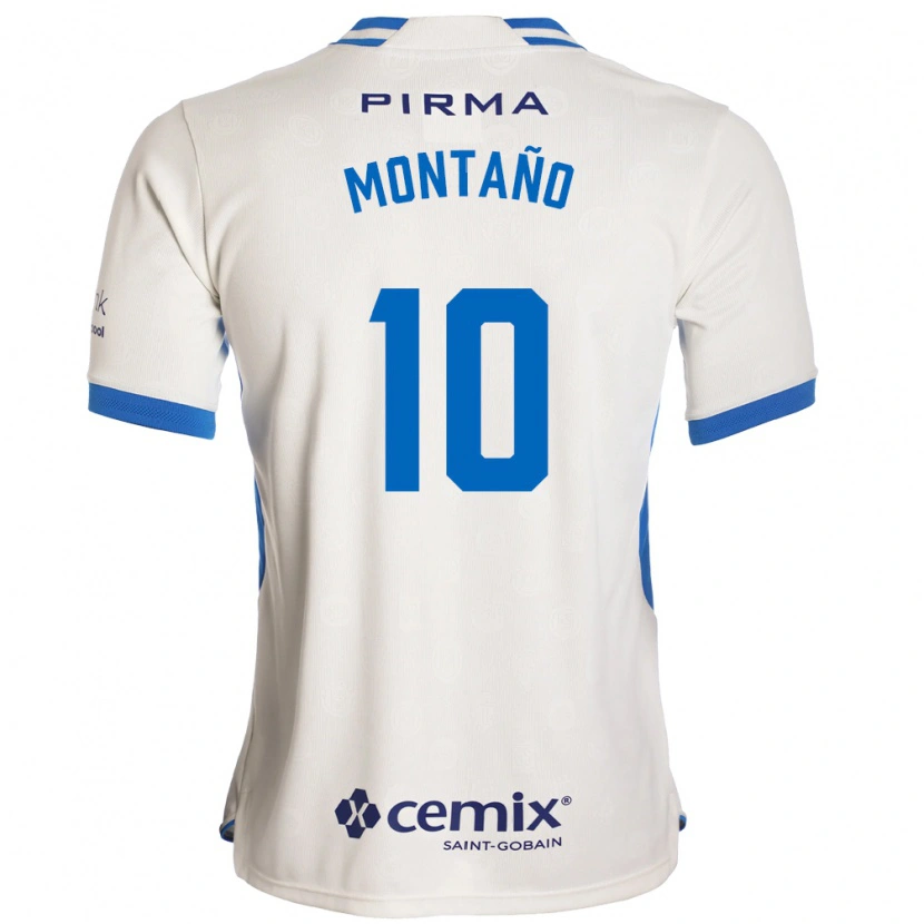 Danxen Mænd Andrés Montaño #10 Hvid Blå Rød Udebane Spillertrøjer 2026/27 Trøje T-Shirt