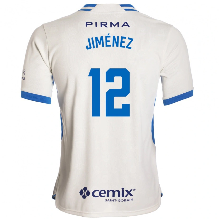 Danxen Mænd Luis Jiménez #12 Hvid Blå Rød Udebane Spillertrøjer 2026/27 Trøje T-Shirt