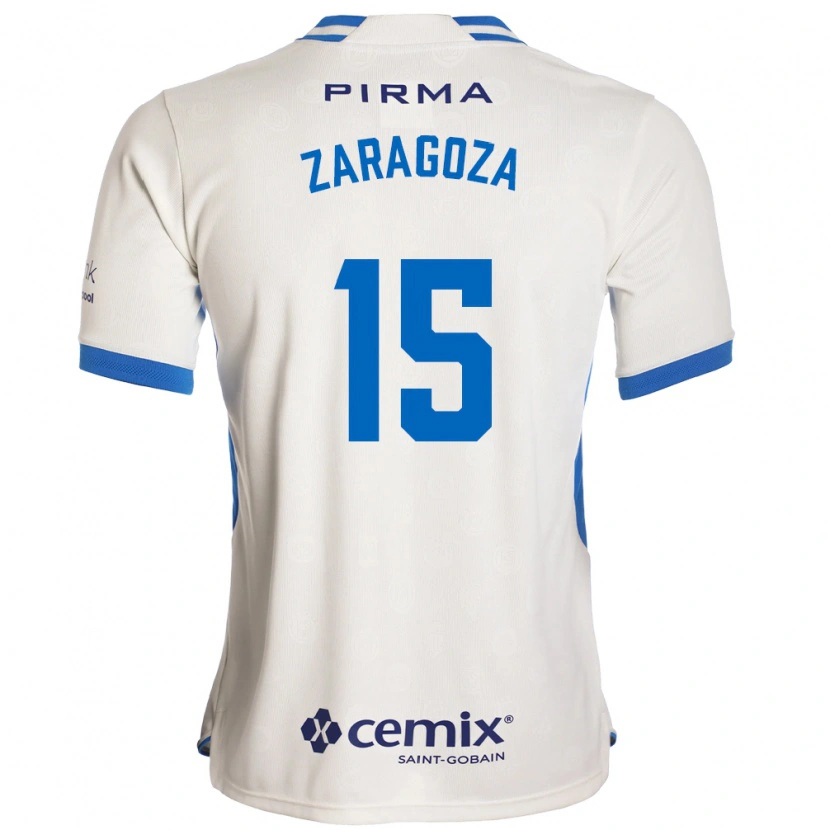 Danxen Mænd Nancy Zaragoza #15 Hvid Blå Rød Udebane Spillertrøjer 2026/27 Trøje T-Shirt