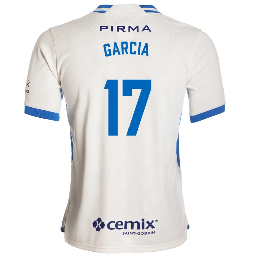Danxen Mænd Amaury García #17 Hvid Blå Rød Udebane Spillertrøjer 2026/27 Trøje T-Shirt