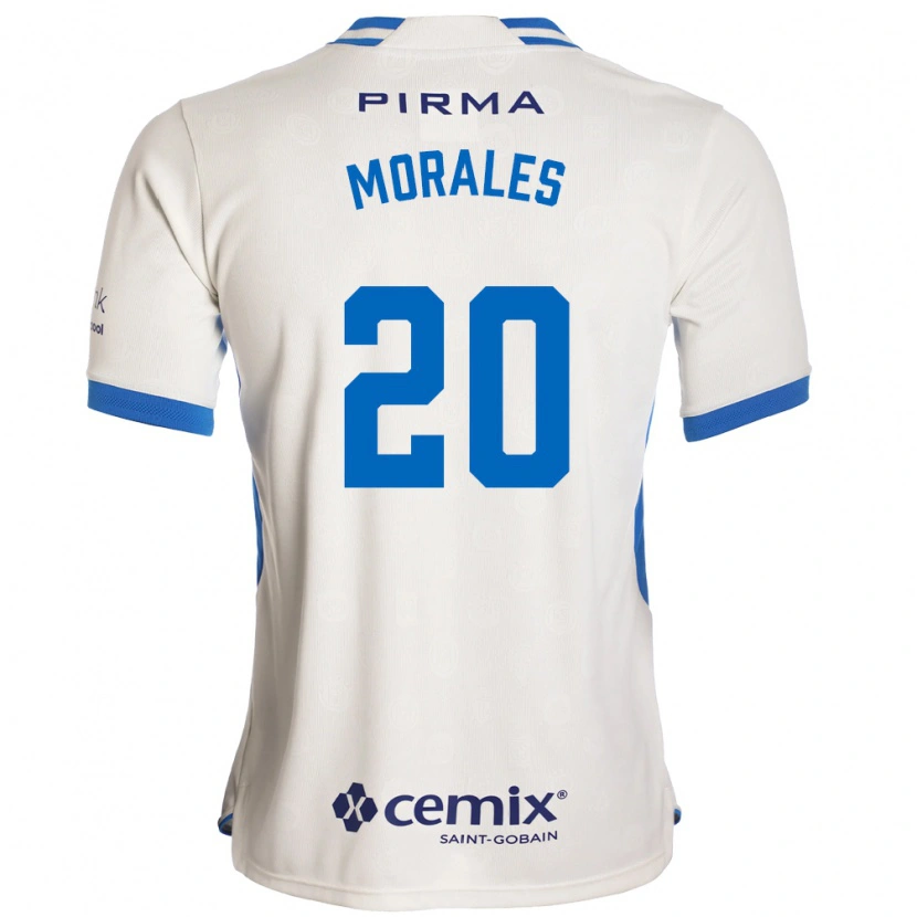 Danxen Mænd Ivan Morales #20 Hvid Blå Rød Udebane Spillertrøjer 2026/27 Trøje T-Shirt