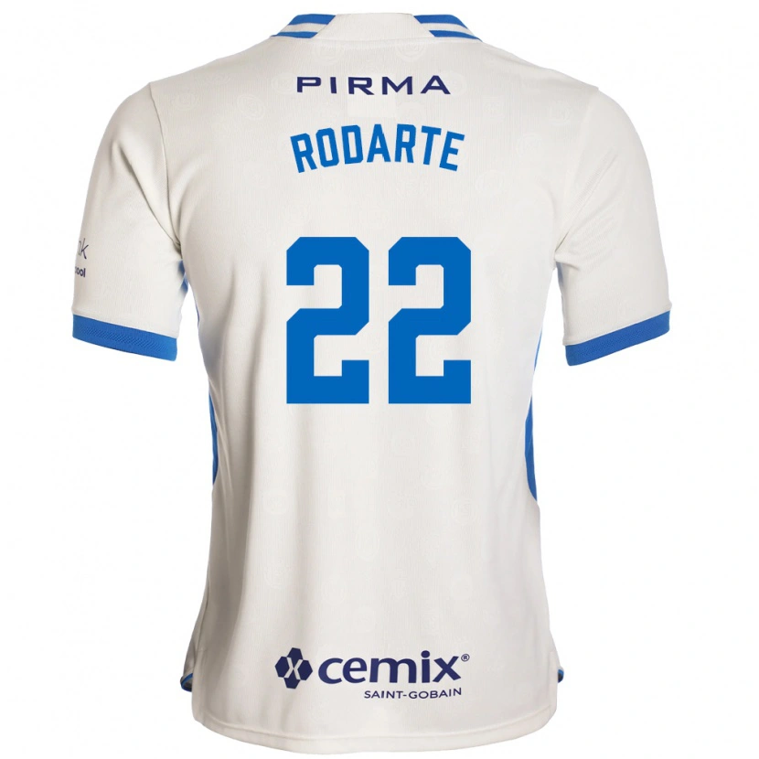 Danxen Mænd Jorge Rodarte #22 Hvid Blå Rød Udebane Spillertrøjer 2026/27 Trøje T-Shirt
