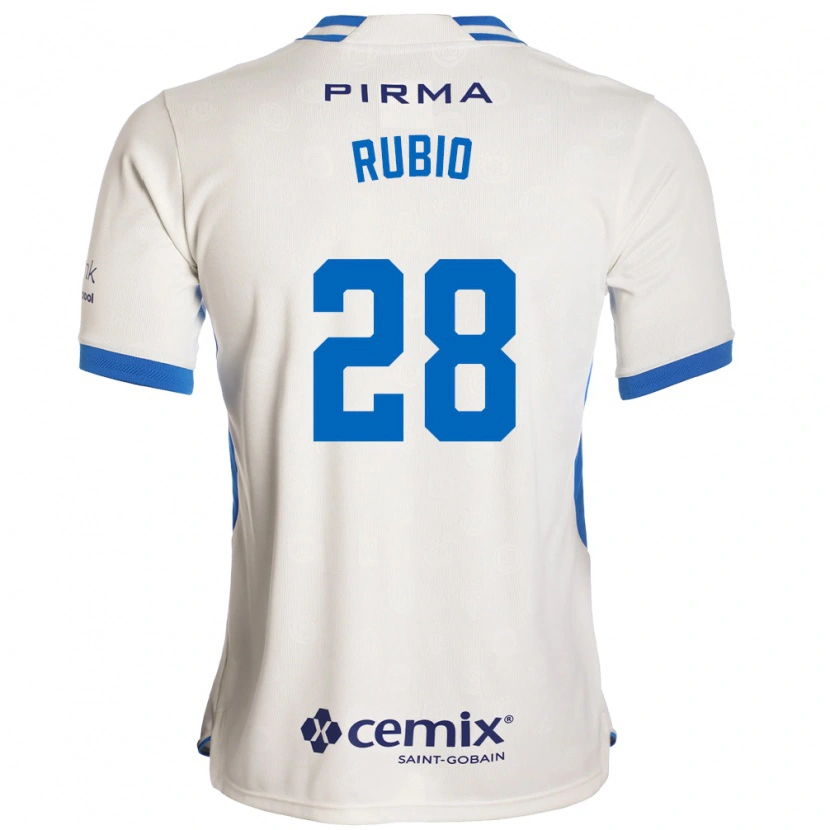 Danxen Mænd Raymundo Rubio #28 Hvid Blå Rød Udebane Spillertrøjer 2026/27 Trøje T-Shirt