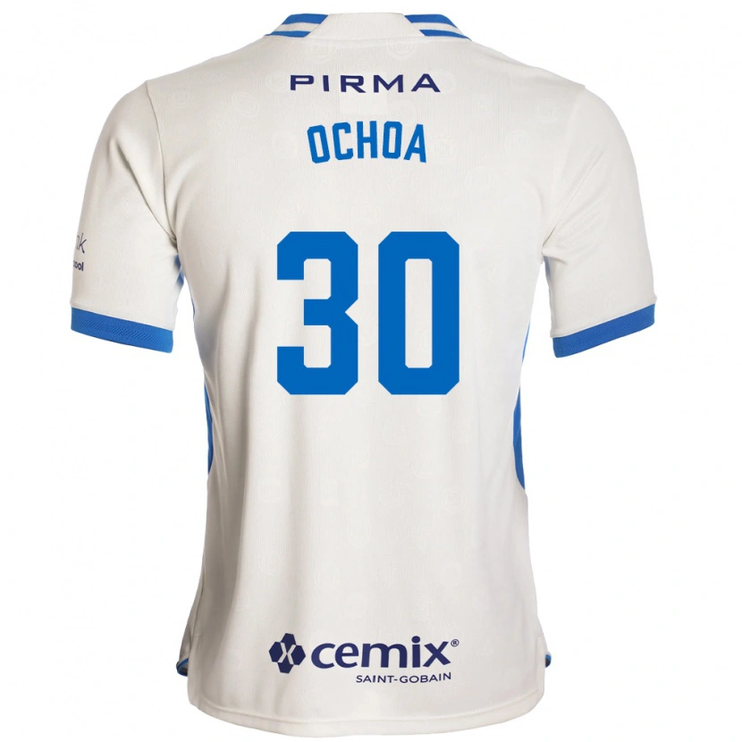 Danxen Mænd Emmanuel Ochoa #30 Hvid Blå Rød Udebane Spillertrøjer 2026/27 Trøje T-Shirt