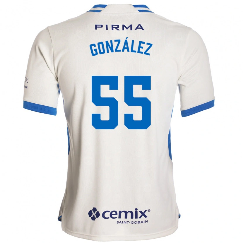 Danxen Mænd Rogelio González #55 Hvid Blå Rød Udebane Spillertrøjer 2026/27 Trøje T-Shirt