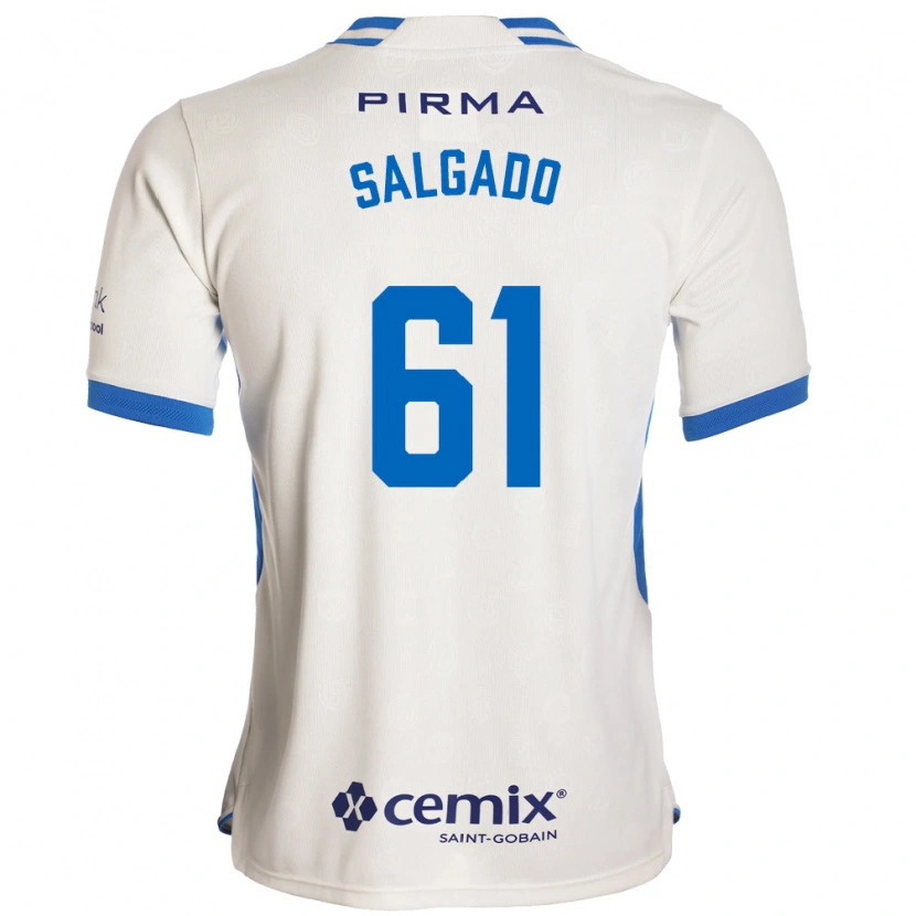 Danxen Mænd Bruno Salgado #61 Hvid Blå Rød Udebane Spillertrøjer 2026/27 Trøje T-Shirt