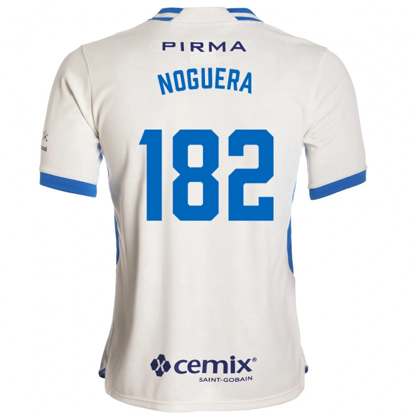 Danxen Mænd Heldrich Noguera #182 Hvid Blå Rød Udebane Spillertrøjer 2026/27 Trøje T-Shirt