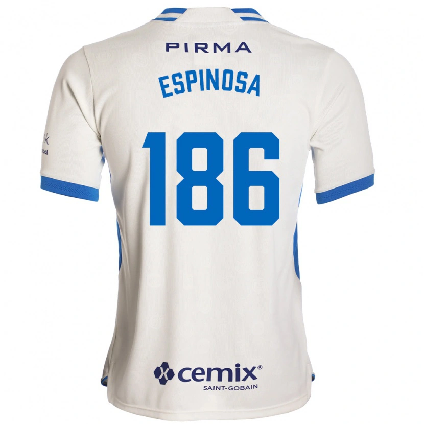 Danxen Mænd Brandón Espinosa #186 Hvid Blå Rød Udebane Spillertrøjer 2026/27 Trøje T-Shirt